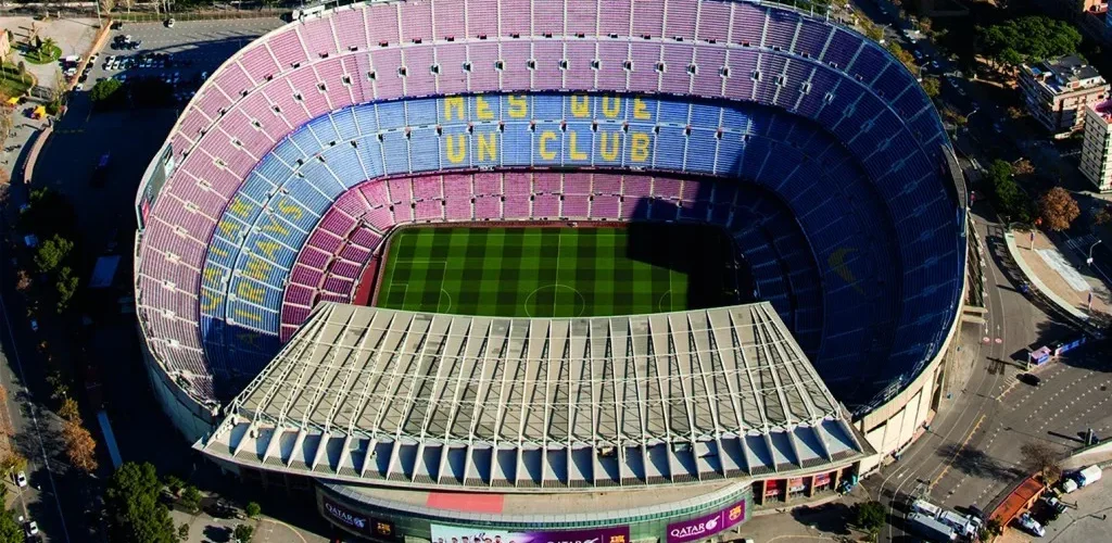 Why does FC Barcelona's Camp Nou have no roof? Image Credits:- Football Pink.
